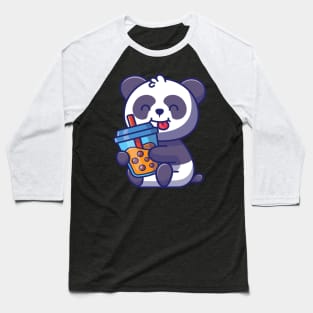 Kawaii Cute Anime Panda Otaku Japanese Bubble Boba Tea Gifts Baseball T-Shirt